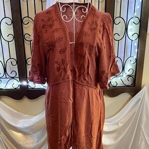 Maurices Rust Embroidered Camisole